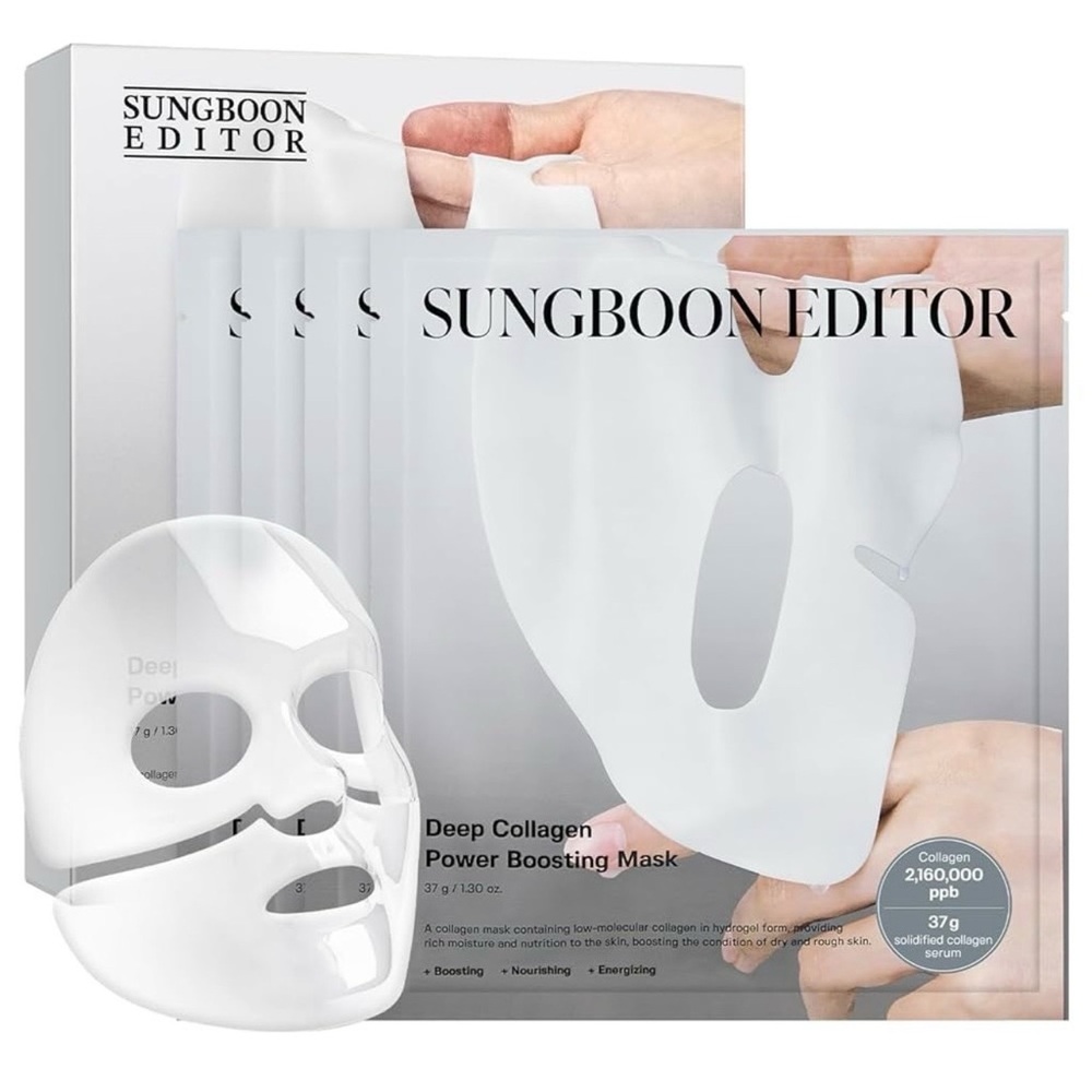 SUNGBOON Masks Deep Collagen Power Boosting Mask Box of Four (4) NWT
